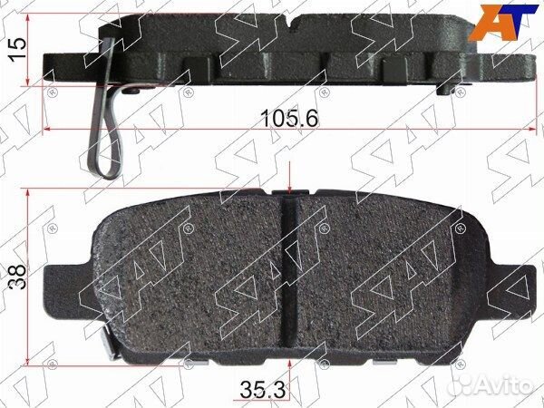 Колодки тормозные задние infiniti FX35