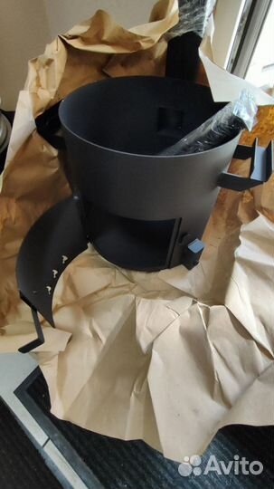 Казан печь с трубой