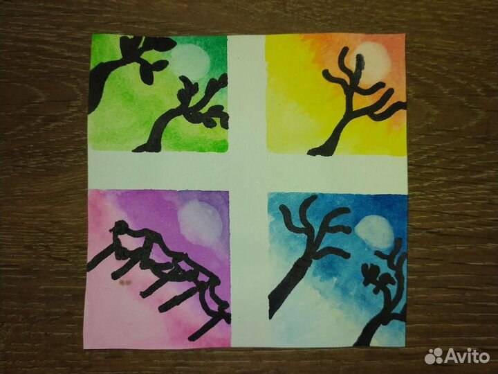 Рисунки детские акварельные