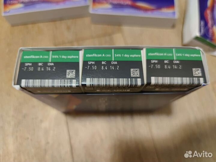 Линзы контактные для глаз 1 day premium -7 -7,5
