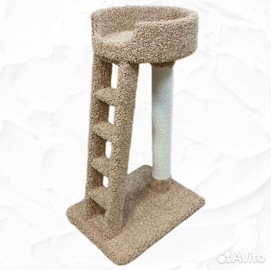 Домик для кошки с лесенкой и большой лежанкой