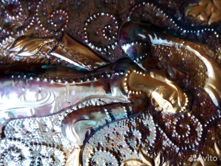 Чеканное медное панно