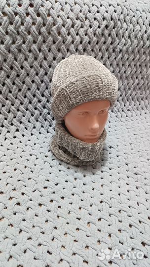 Шапка женская вязаная ручная работа