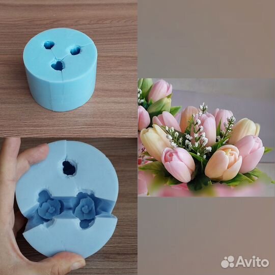 Силиконовые формы тюльпан для мыла