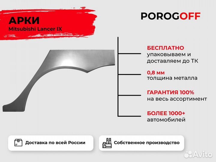 Ремонтная арка Mitsubishi Lancer 9