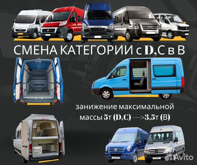 Переоборудование авто с категории д на в