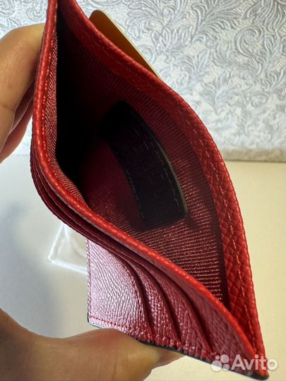 Визитница натуральная кожа fendi