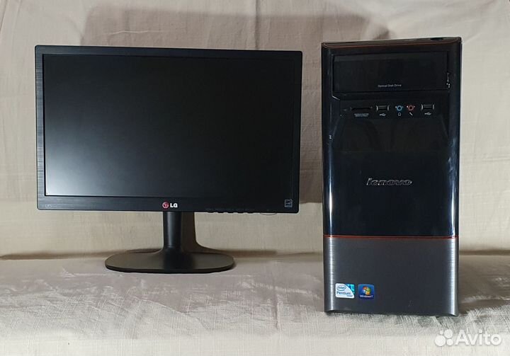 Компьютер Lenovo с монитором LG