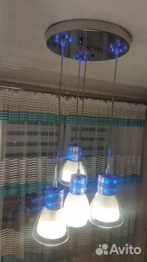 Светильник потолочный подвесной хром