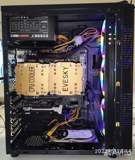 Материнская плата X79 2xCPU. Новая.Комплект