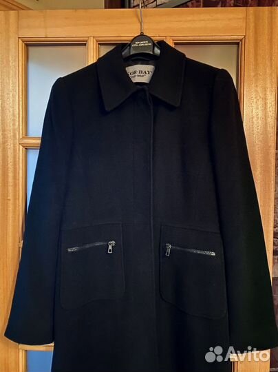 Пальто шерстяное черное