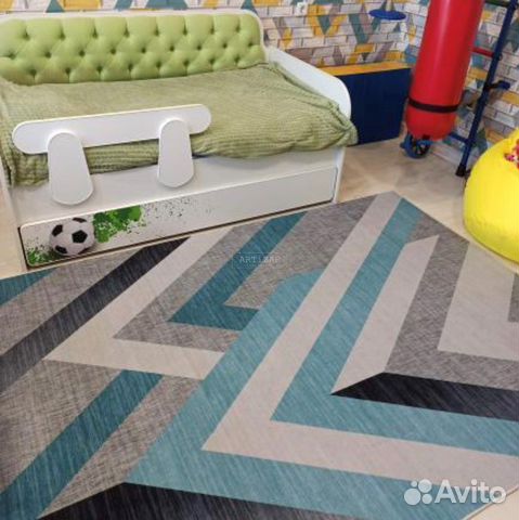 Современный безворсовый ковер, геометрия