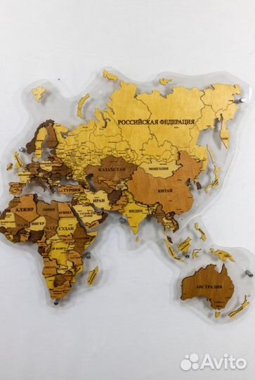 Деревянные карты мира