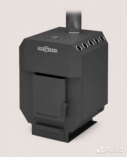 Отопительная печь топ-Аква 150 со стальной дверцей