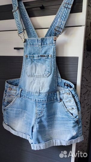 Комбинезон - шорты джинсовый 44р