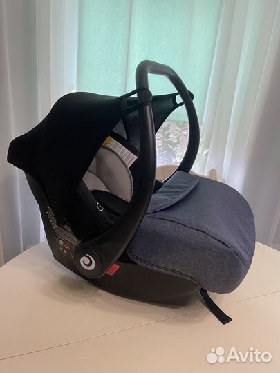 Коляска 3 в 1 Tutis Nanni Деним Синего цвета