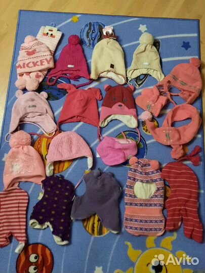 Шапки, шарфы, шлемы 0-2 года