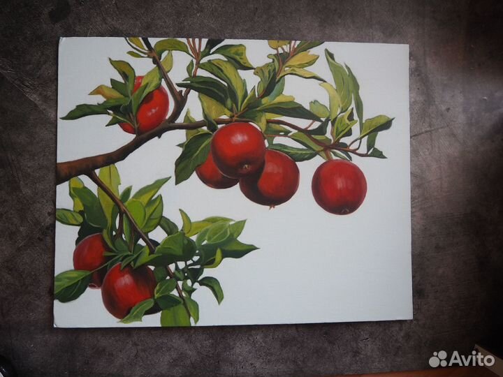 Картина маслом Яблоки на ветках