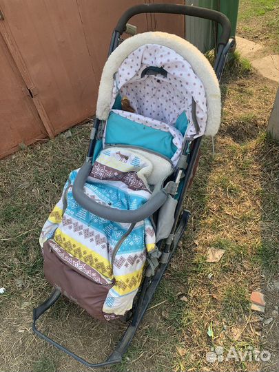 Детские санки коляска