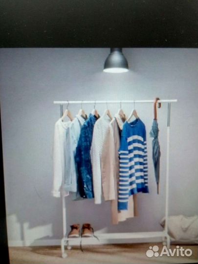 Вешалка напольная IKEA ригга белая,черн. новая