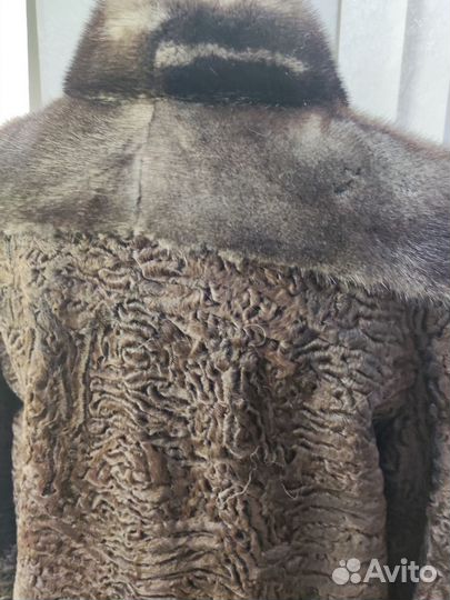 Шуба каракуль свакара+норка