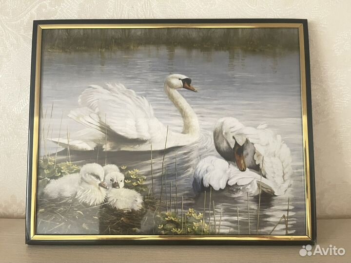 Декоративная картина «лебеди«