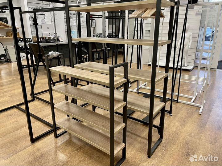 Стеллажи Лофт для магазина и офиса в наличии