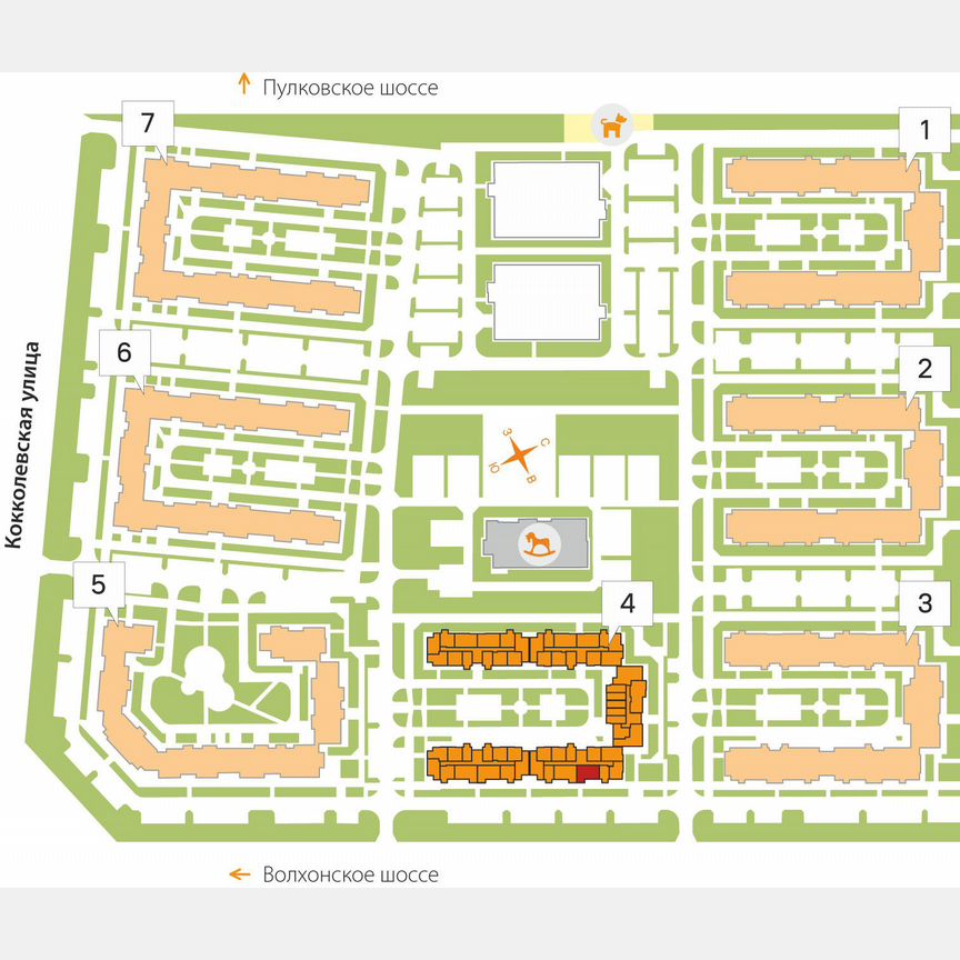 2-к. квартира, 61,4 м², 2/5 эт.
