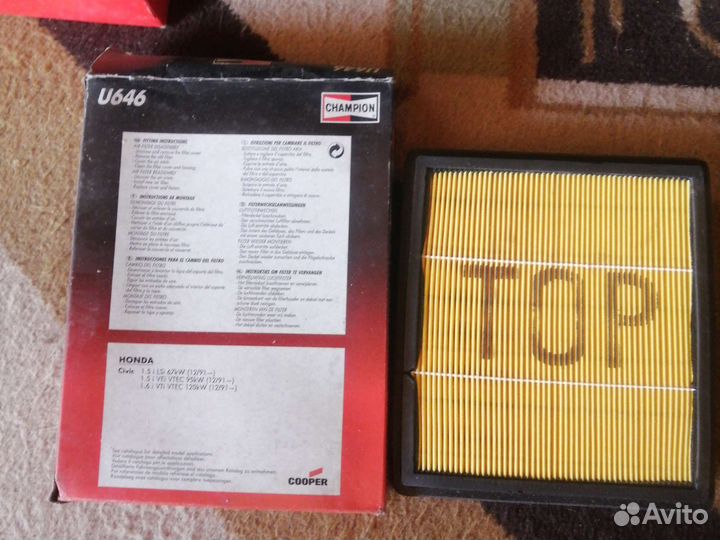 Воздушный фильтр Honda Civic 91