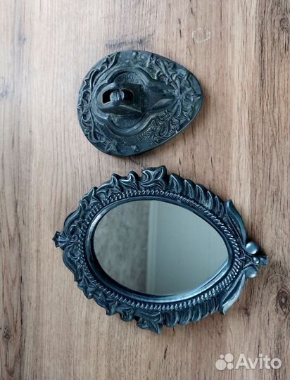 Зеркало на подставке в оправе (чугун-бронза) на зч