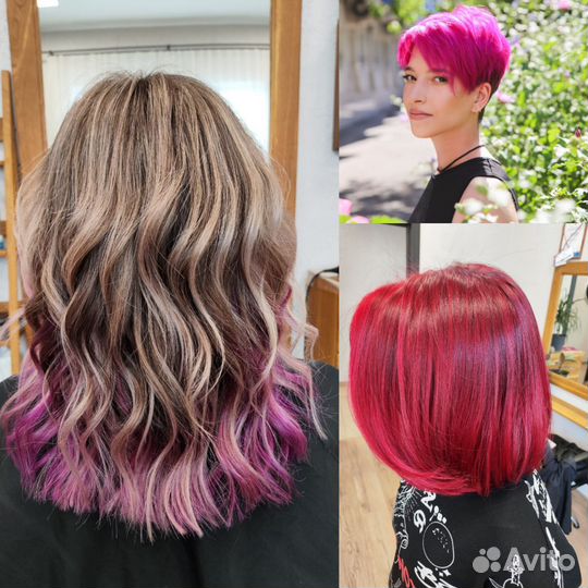 Стрижка, окрашивание, укладка волос, парикмахер