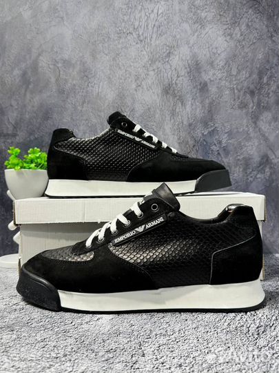 Кроссовки мужские кожаные: Armani ea7