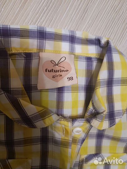 Рубашка для девочки futurino размер 98-104