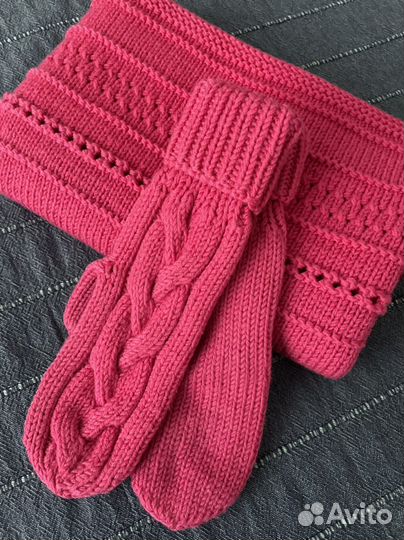 Палантин/бактус/платок/шарф и варежки