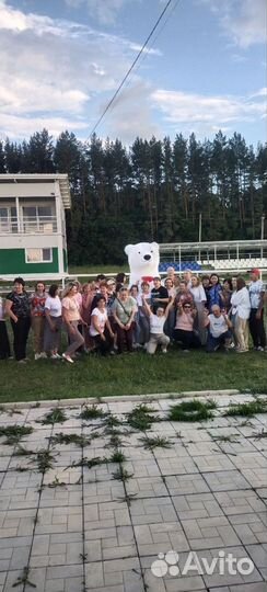 Белый Мишка поздравление аниматор ростовые куклы