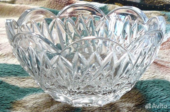 Ваза салатник конфетница хрусталь винтаж СССР