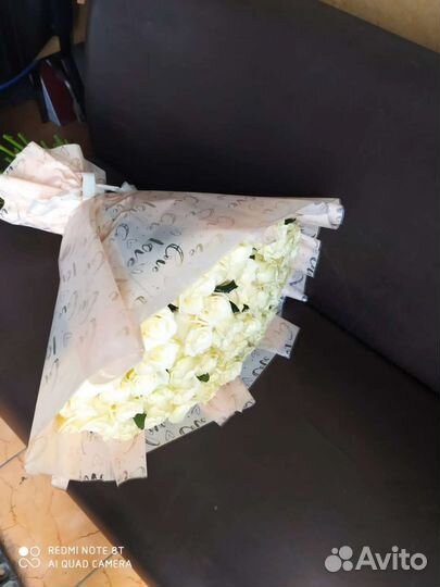 51роза 50 см белые или микс