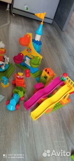 Lego duplo большой парк аттракционов,мост,пластина