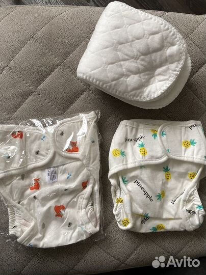 Многоразовые подгузники хлопковые + 10 вкладышей