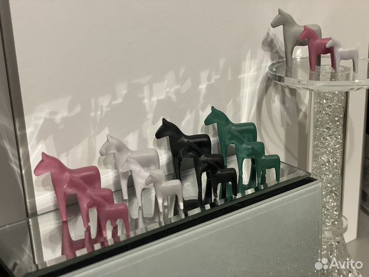 Лошадки скульптура кукольный домик миниатюра