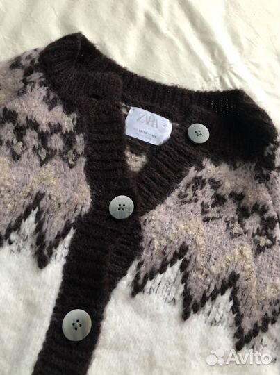 Кардиган zara, туника и меховой жилет (6-7, 13-14)