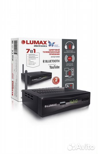 Тв приставка ресивер Lumax dv4210hd, (новая)