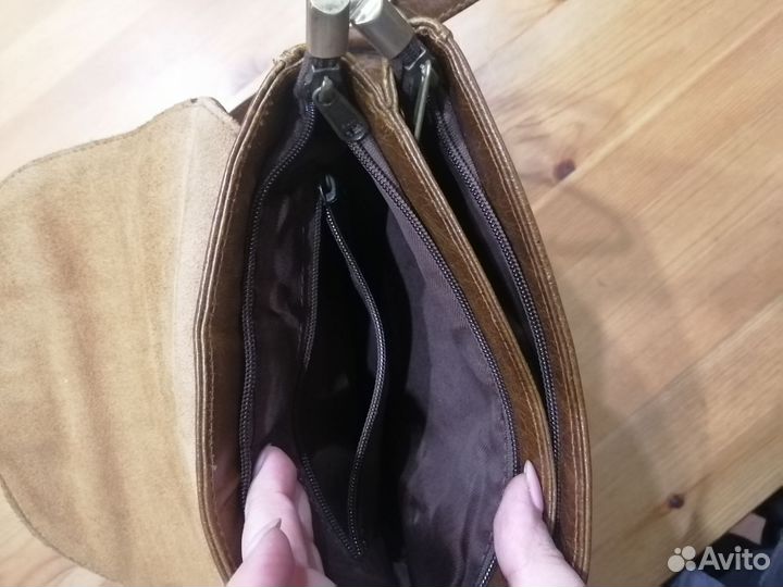 Сумка натуральная кожа коричневая