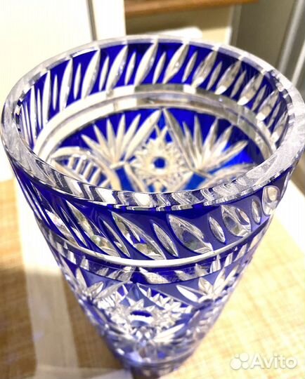 Синий хрусталь, ваза СССР