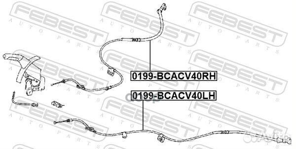 Трос ручника левый Toyota Camry 2.4i 06-11 019