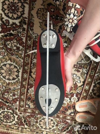 Коньки красные женские iceberger кожанные