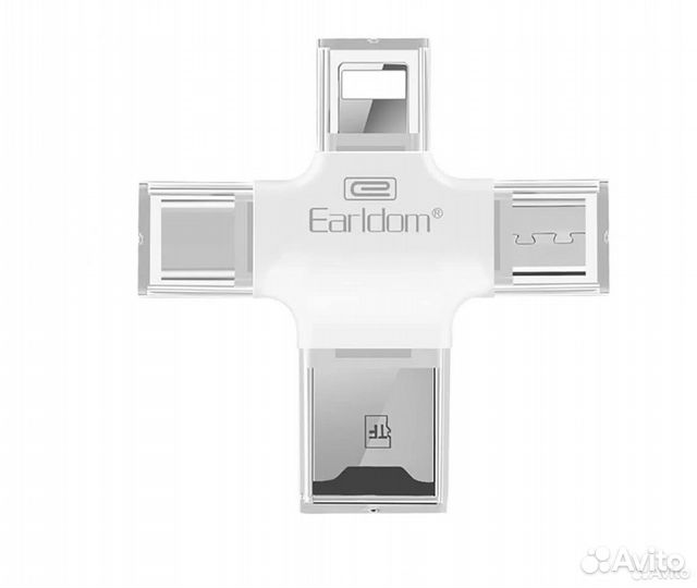 Картридер Lightning/Type-C/Micro USB на microSD