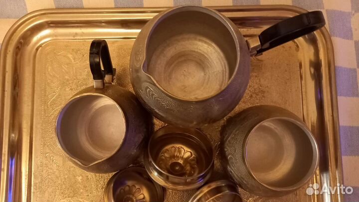 Чайно кофейный сервиз СССР с подносом