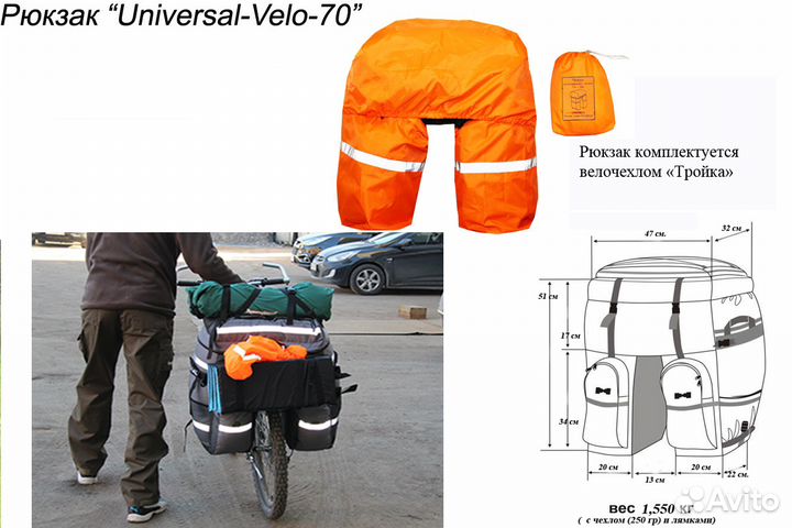 Велорюкзак. Рюкзаки для велотуризма. Велобаулы