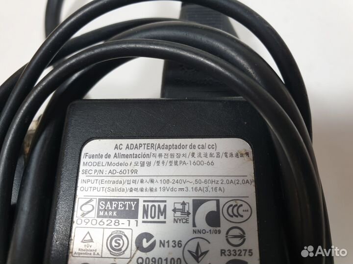 Блок питания Acer 19V 3,16A 60W 5,5 х 1,7 мм